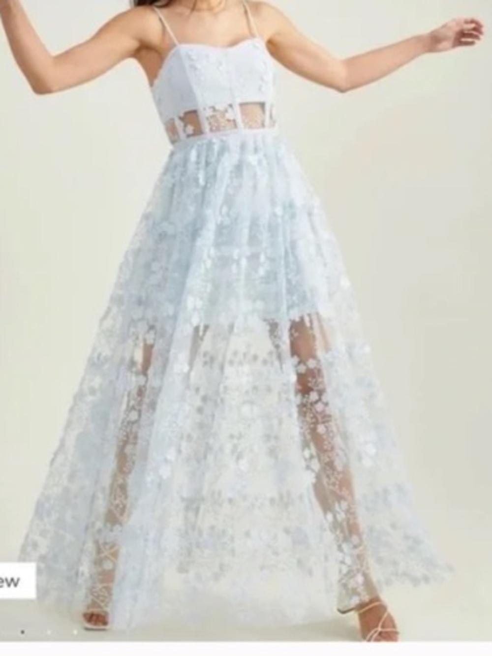 Altard State Evangeline Floral Maxi Dress – Cream – Size XXL | New